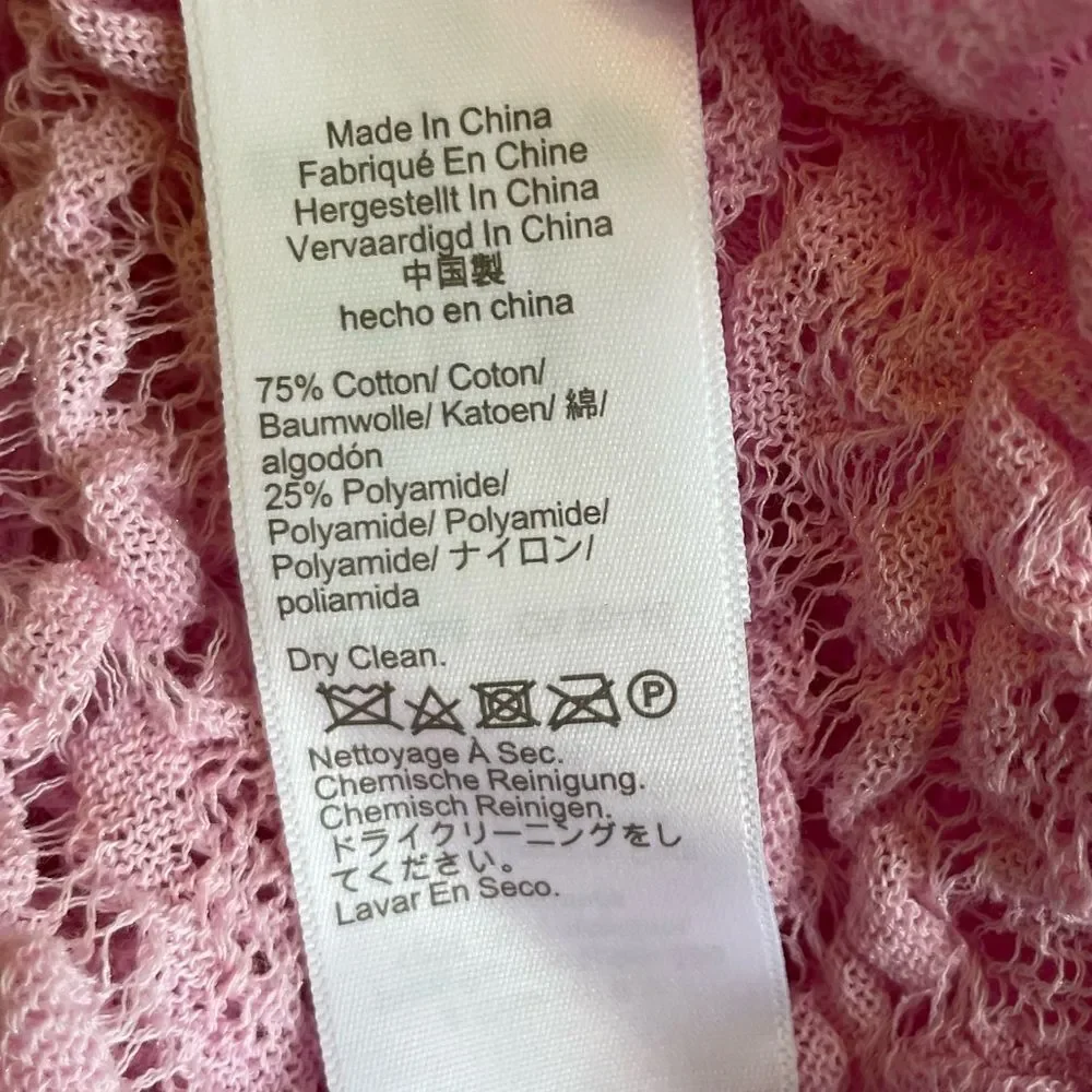 J Crew Limited Edition Barbie Pink Open Back Lace Mini Dress Size Medium